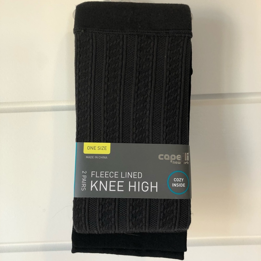 Fleece lined knee high tights